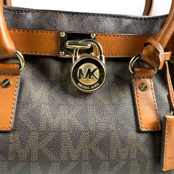 Michael Kors Hamilton Logo Satchel - Picture 2 of 16